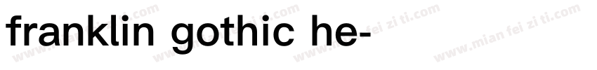 franklin gothic he字体转换
